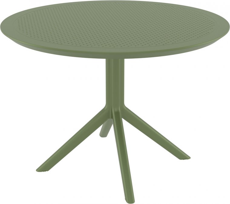 Стол пластиковый Sky Table Ø105, оливковый, 1050х740 мм