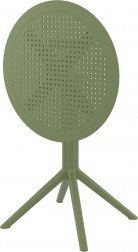 Стол пластиковый складной Sky Folding Table 60, оливковый, 600х740 мм
