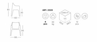Кресло пластиковое Scab Design Coccolona тортора