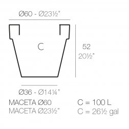 Кашпо пластиковое Maceta Simple