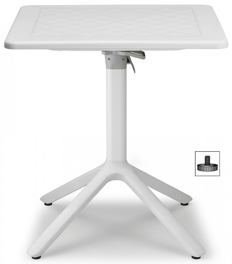Стол пластиковый складной Eco Folding, лен, 700х700х750 мм
