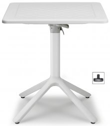 Стол пластиковый складной Eco Folding, лен, 700х700х750 мм