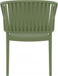 Кресло пластиковое с подушками Siesta Contract Portofino оливковый, бежевый