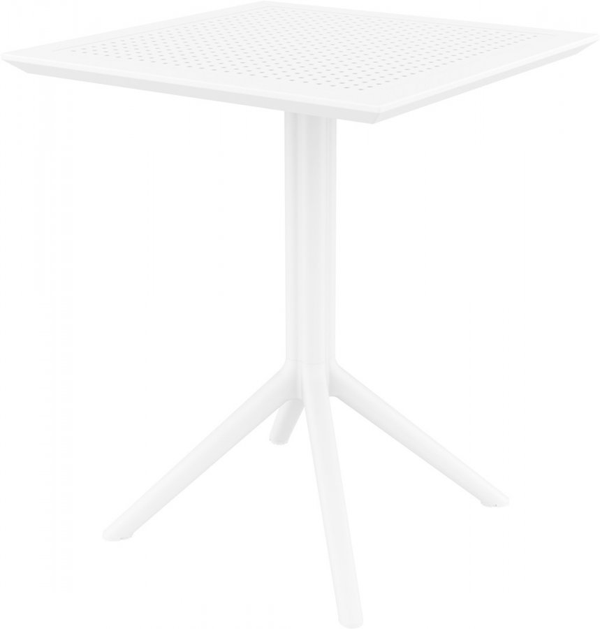 Стол пластиковый складной Sky Folding Table 60, белый, 600х600х740 мм