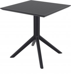 Стол пластиковый Sky Table 70, черный, 700х700х740 мм