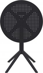 Стол пластиковый складной Sky Folding Table Ø60, черный, Ø600х740 мм