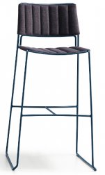 Стул с обивкой барный MIDJ Slim H75 M TS