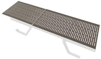 Шезлонг металлический Doge, белый, минерально-серый