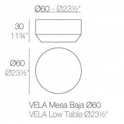 Столик пластиковый кофейный Vela Basic