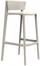 Стул пластиковый барный Vondom Africa Basic слоновая кость