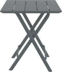 Стол пластиковый складной Helen Folding Table 60, темно-серый, 600х600х740 мм