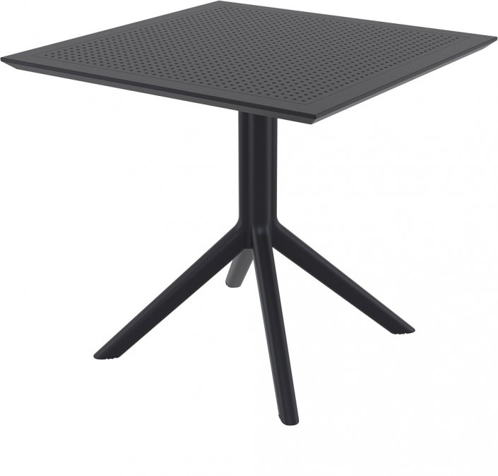 Стол пластиковый Sky Table 80, черный, 800х800х740 мм