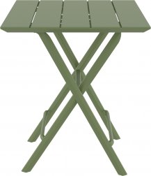 Стол пластиковый складной Helen Folding Table 60, оливковый, 600х600х740 мм