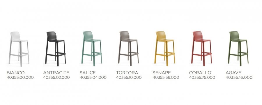 Стул пластиковый барный Nardi Net Stool антрацит