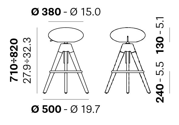 Табурет барный PEDRALI Arki-Stool