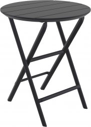 Стол пластиковый складной Helen Folding Table Ø60, черный, Ø600х740 мм