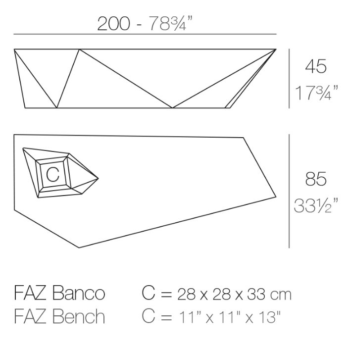 Скамья пластиковая Faz Basic