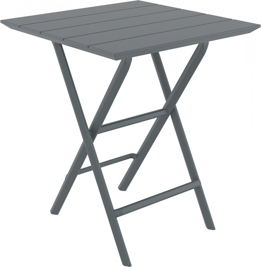 Стол пластиковый складной Helen Folding Table 60, темно-серый, 600х600х740 мм