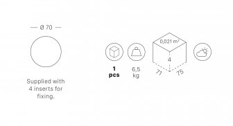 Столешница металлическая Steel для подстолья Tripe, Tripe Folding