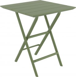 Стол пластиковый складной Helen Folding Table 60, оливковый, 600х600х740 мм