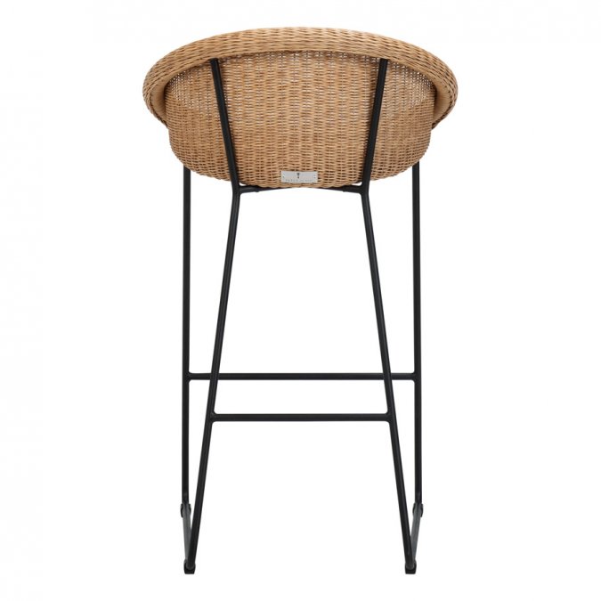 Кресло полубарное плетеное JANUS et Cie Gigi II черный, кленовый