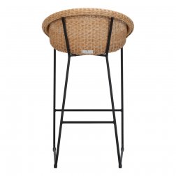 Кресло полубарное плетеное JANUS et Cie Gigi II черный, кленовый