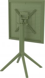 Стол пластиковый складной Sky Folding Table 60, оливковый, 600х600х740 мм