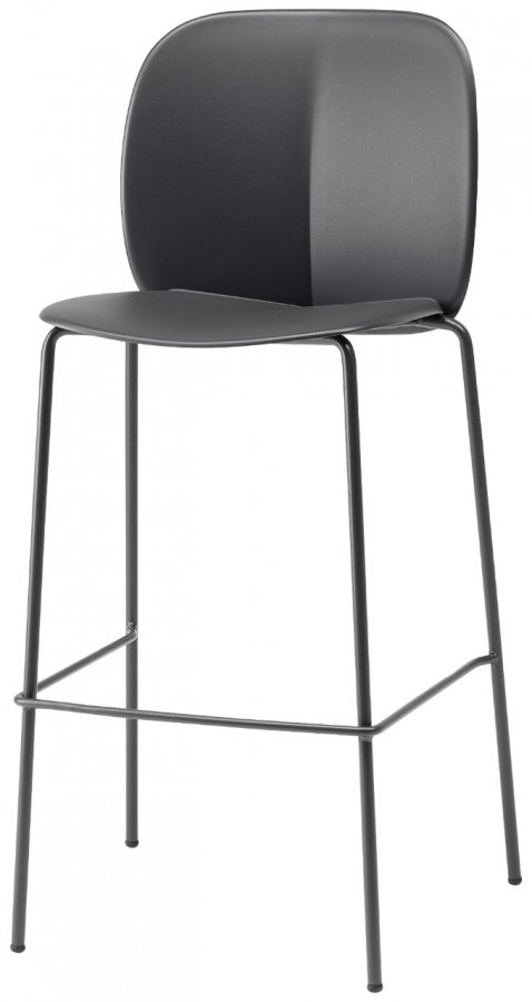 Стул пластиковый полубарный Scab Design Mentha Go Green антрацит