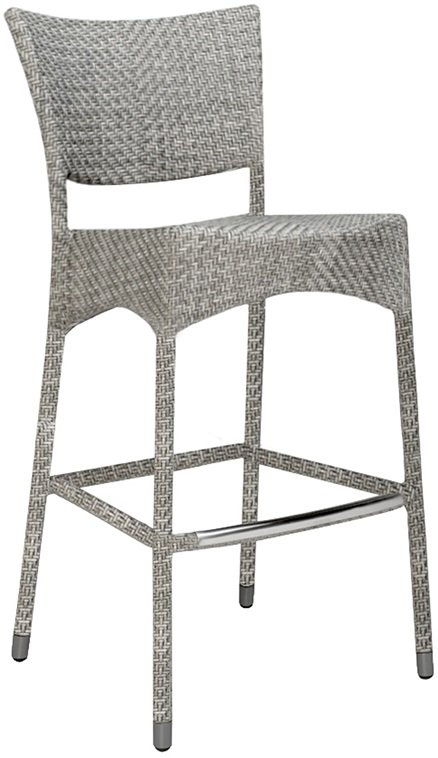 Стул барный плетеный JANUS et Cie Amari дымчатый