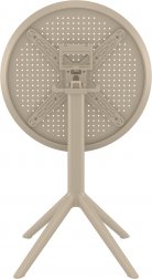 Стол пластиковый складной Sky Folding Table 60, бежевый, 600х740 мм