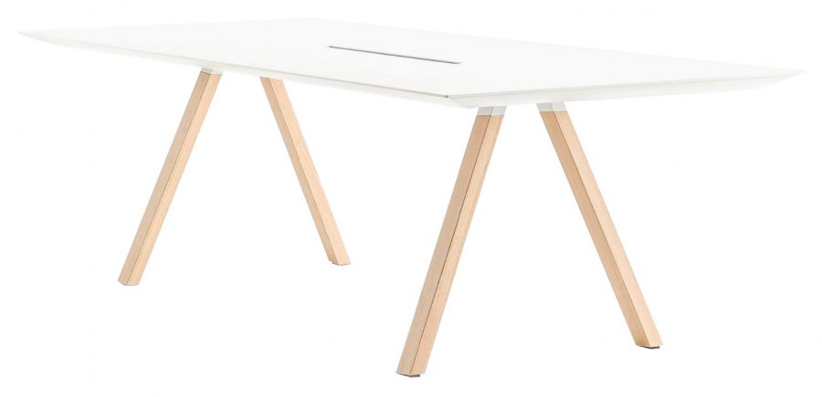 Стол с каналом для протяжки проводов Arki-Table CC Wood