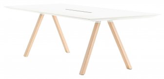 Стол с каналом для протяжки проводов Arki-Table CC Wood