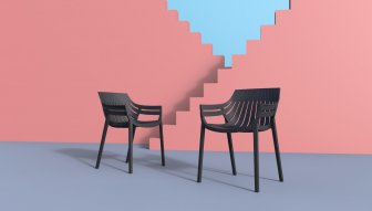 Лаунж-кресло пластиковое Vondom Spritz Basic черный