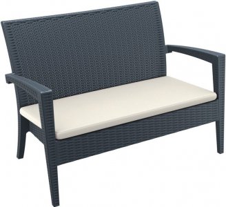 Miami Lounge Sofa Диван пластиковый плетеный двухместный с подушкой