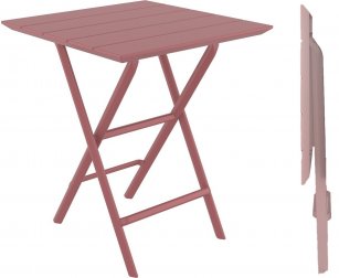 Стол пластиковый складной Helen Folding Table 60, марсала, 600х600х740 мм