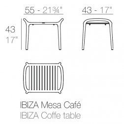Столик пластиковый для лежака Ibiza Basic
