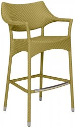 Кресло барное плетеное JANUS et Cie Amari бамбуковый зеленый