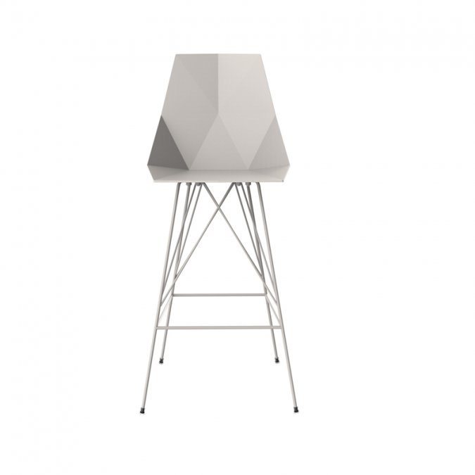 Стул пластиковый барный Vondom Faz Basic слоновая кость