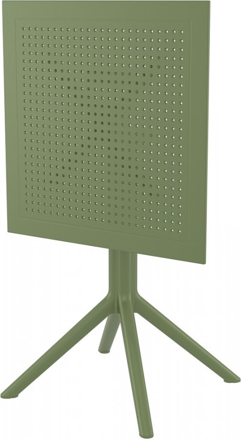 Стол пластиковый складной Sky Folding Table 60, оливковый, 600х600х740 мм