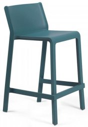 Стул пластиковый полубарный Nardi Trill Stool Mini бирюзовый