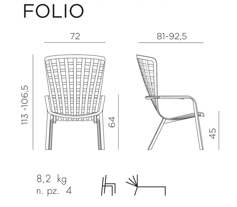 Комплект пластиковой мебели Folio Poggio