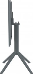 Стол пластиковый складной Sky Folding Table 60, темно-серый, 600х600х740 мм