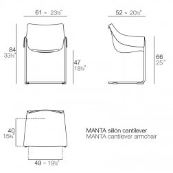 Кресло офисное пластиковое Manta