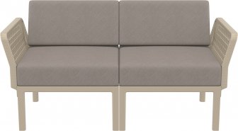 Диван пластиковый двухместный с подушками Portofino Lounge