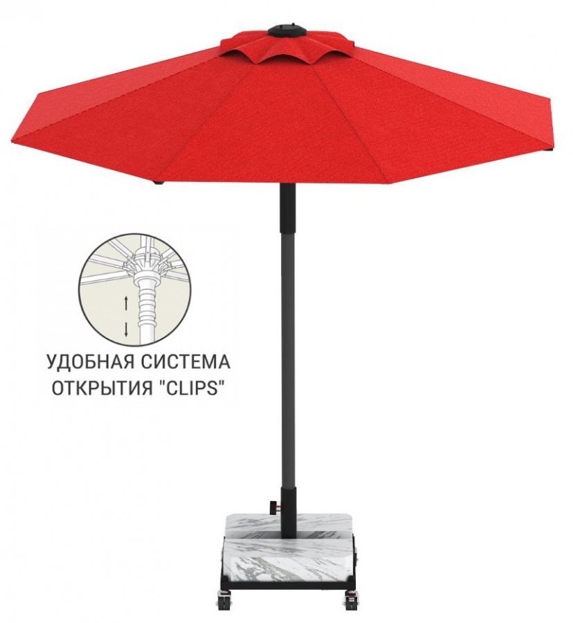 Зонт профессиональный Ø2.5 м Avocado Clips