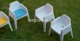 Кресло пластиковое PEDRALI Plus белый