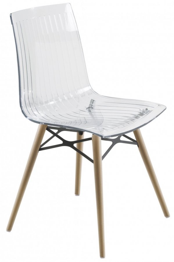 Стул прозрачный PAPATYA X-Treme-S Wox Beech Wood