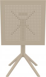 Стол пластиковый складной Sky Folding Table 60, бежевый, 600х600х740 мм