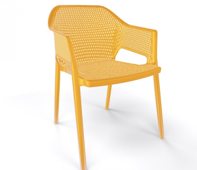 Кресло пластиковое Gaber Minush шафран