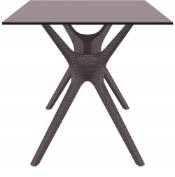 Стол пластиковый Ibiza Table 140, коричневый, 1400х800х740 мм